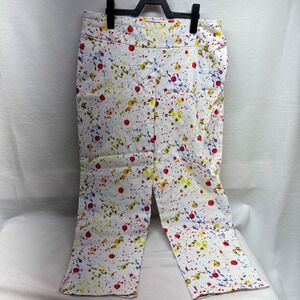 Krazy Larry Women's Size 8 Paint Splatter Pants Nylon Rayon Spandex‎ Super Cute